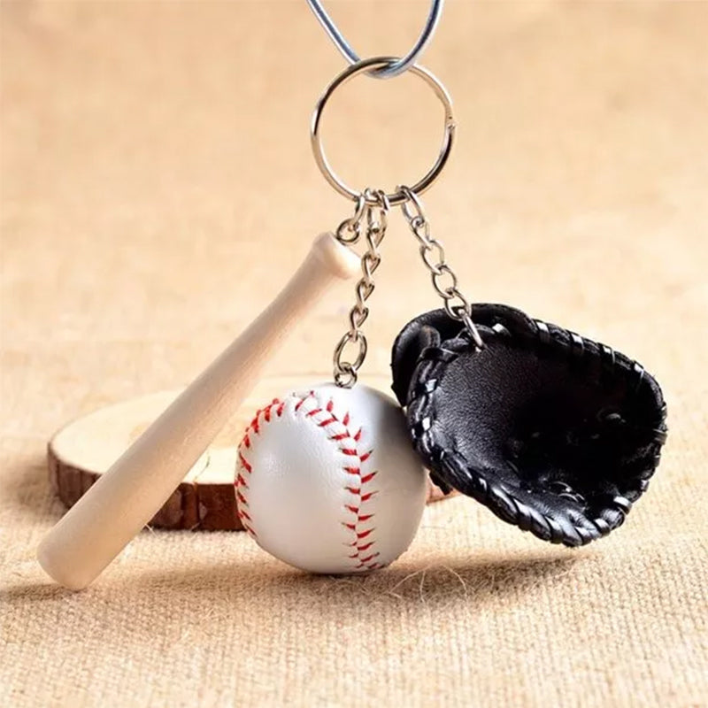 Skanto | Mini Baseballhanske Sett Charm Nøkkelring