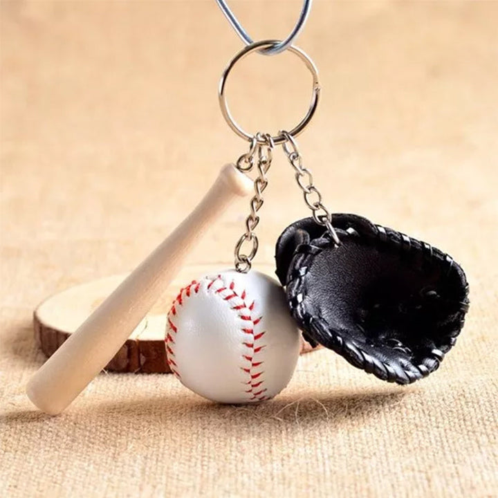 Skanto | Mini Baseballhanske Sett Charm Nøkkelring