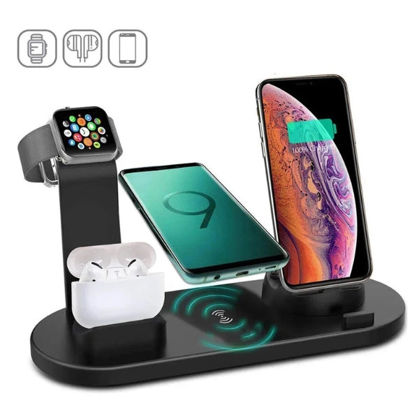 Skanto | 7-i-1 Trådløs Lade Stasjon med MagSafe & CryoBoost – Rask & Effektiv Lading for iPhone, Apple Watch, og Mer