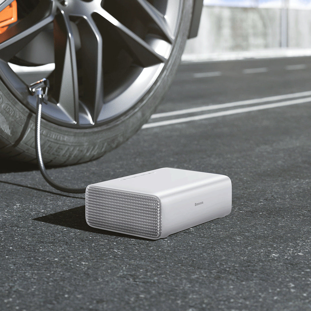 Skanto | Bærbar Automatisk Intelligent Elektrisk Dekkpumpe Med Dekktrykkmåler & LED Nødlys, For SUV-er & Biler