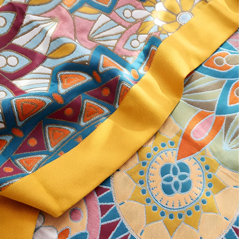 Skanto | Marokkanske blomstrede jacquard bomullspledd