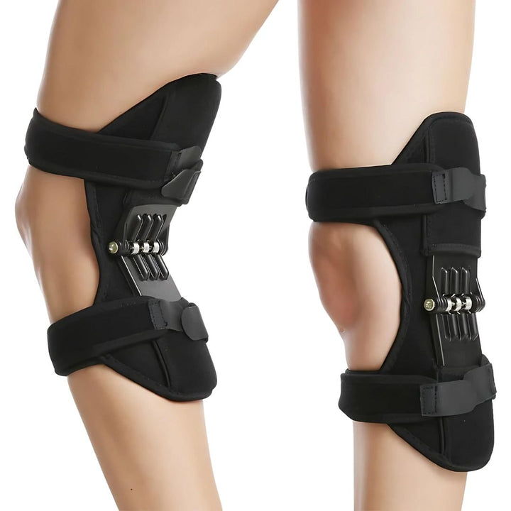KneeGuard Pro | Sett av 2 hengslet kneleddsstabilisatorer for smertelindring | Justerbar støtte for kneskader - leddgikt - postoperativ rehabilitering Skanto