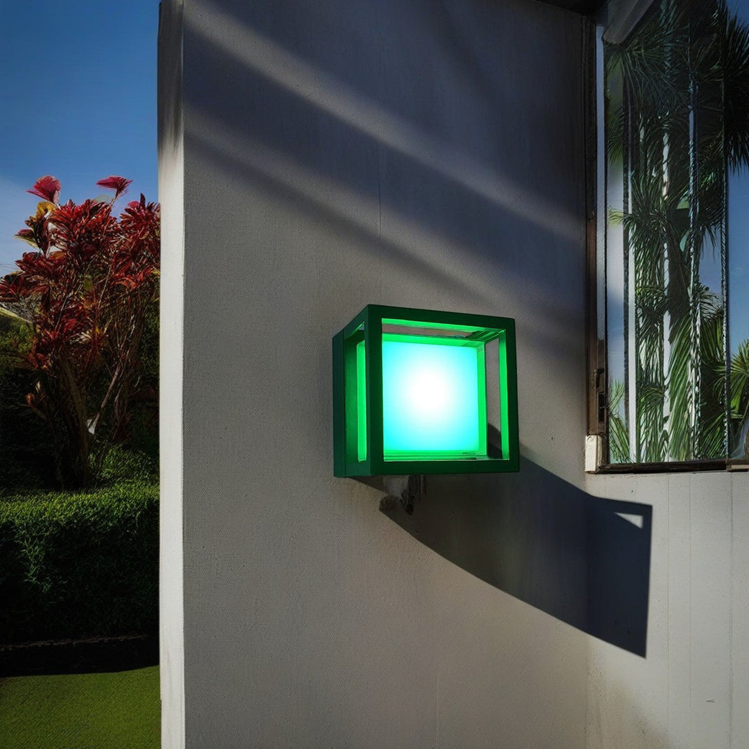 Moderne Minimalistisk Vanntett Firkantet Aluminium Akryl LED Utendørs Vegglampe For Hage | Skanto
