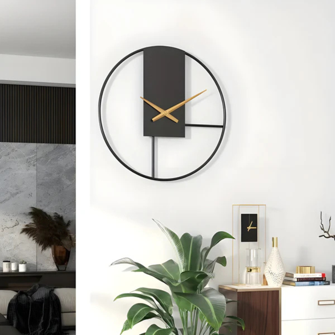 Skanto | Elegant Minimalist Veggklokke Aurum med Stille Mekanisme