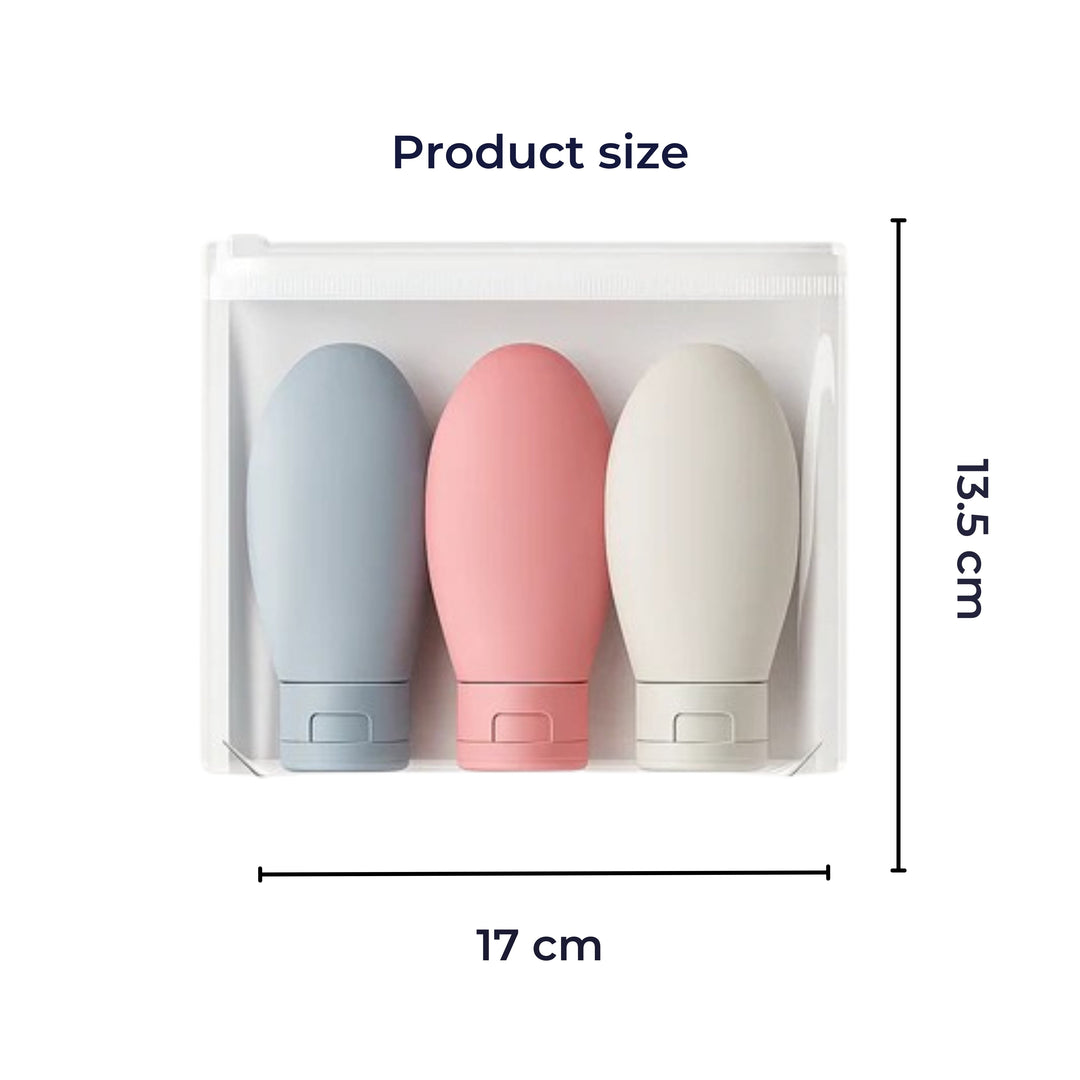 Lekkasjesikker silikon – 60 ml etterfyllbar – Ideell for håndbagasje-turer Skanto