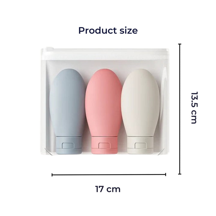 Lekkasjesikker silikon – 60 ml etterfyllbar – Ideell for håndbagasje-turer Skanto