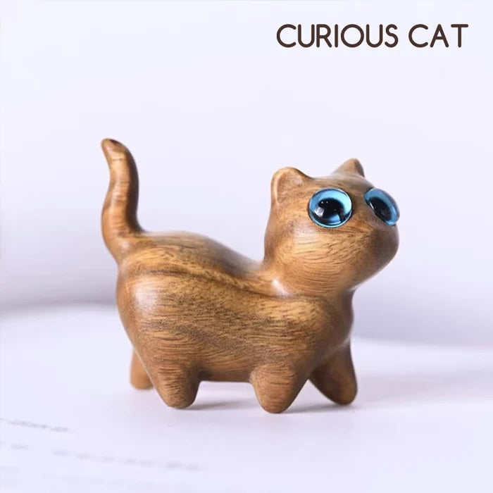 Skanto | Sandalwood håndlaget tre katt
