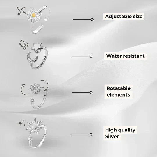 Skanto | CalmRing Nua - Stylish Ring for Stress and Anxiety