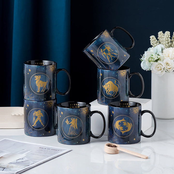 12 Konstellasjoner Kopp Kobalt Blå Keramikk Kaffeekopp | Skanto
