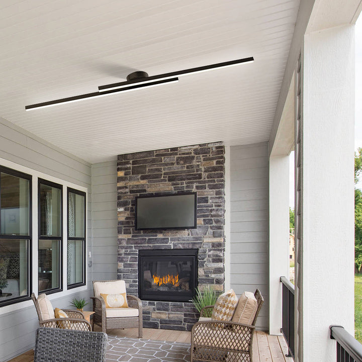 Skanto | Moderne Aluminium Semi Flush Mount LED Taklampe | Minimalistisk Design for Stue. Soverom & Gang
