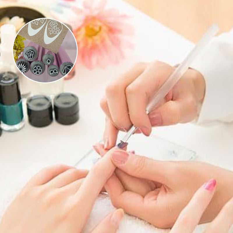 Skanto | 6 stk DIY Neglestempel Penn Sett