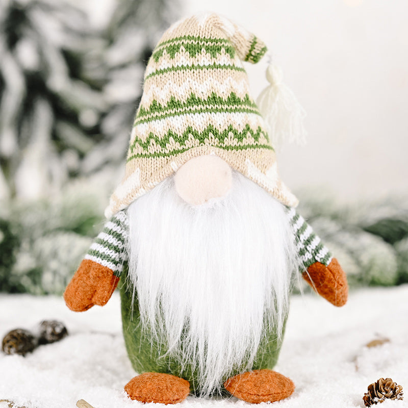 Skanto | Julegrønn Ansiktsløs Gammel Mann Alf Figurine