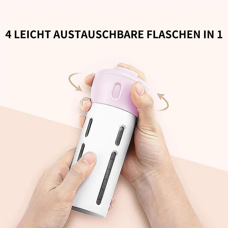 4-i-1 Reise Dispenser for Lotion, Sjampo, Gel, osv. | Skanto
