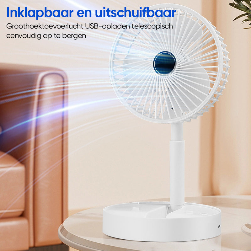 Portae Rechargeae Teleskope-Ventilator med støyfri design og justerbar høyde