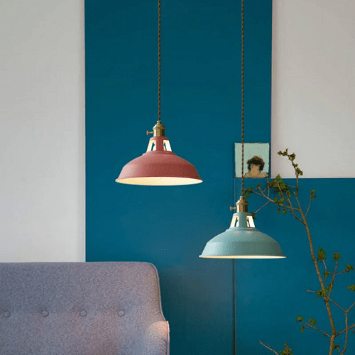 Skanto | Vintage pastell pendellampe - Metallisk eleganse - Myk atmosfære