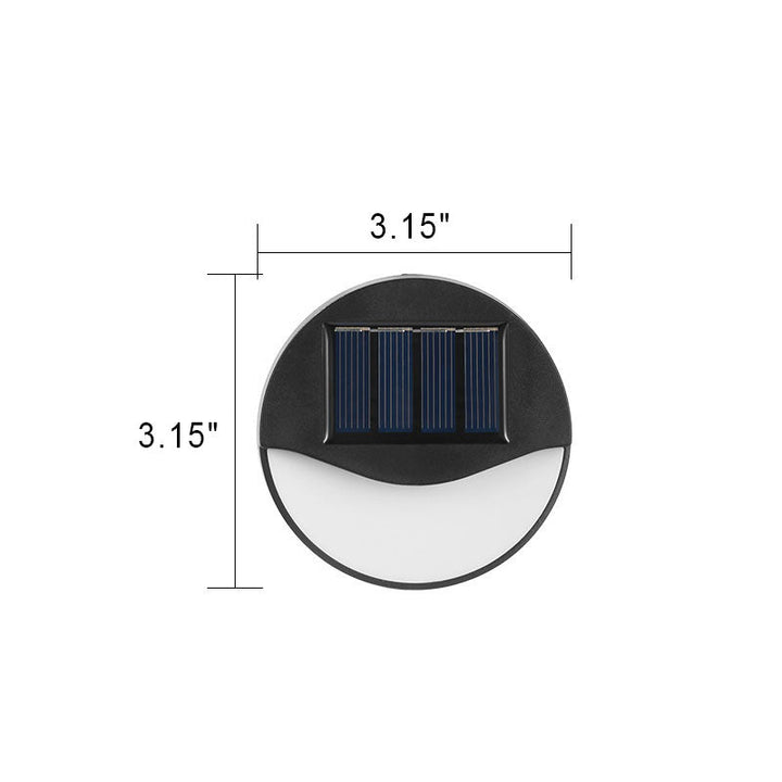 Rund/Firkantet LED solcelledrevet terrassetrappelys, vanntett, solcelledrevet, vanntett