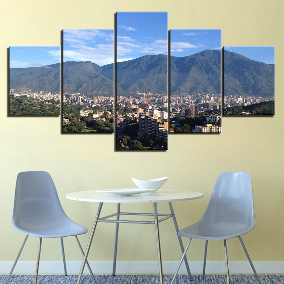 Stadtlandschaft-Canvas Veggkunst Maleri | Skanto