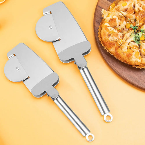Skanto | Rustfritt Stål Pizza Cutter med Grip og Matløfter