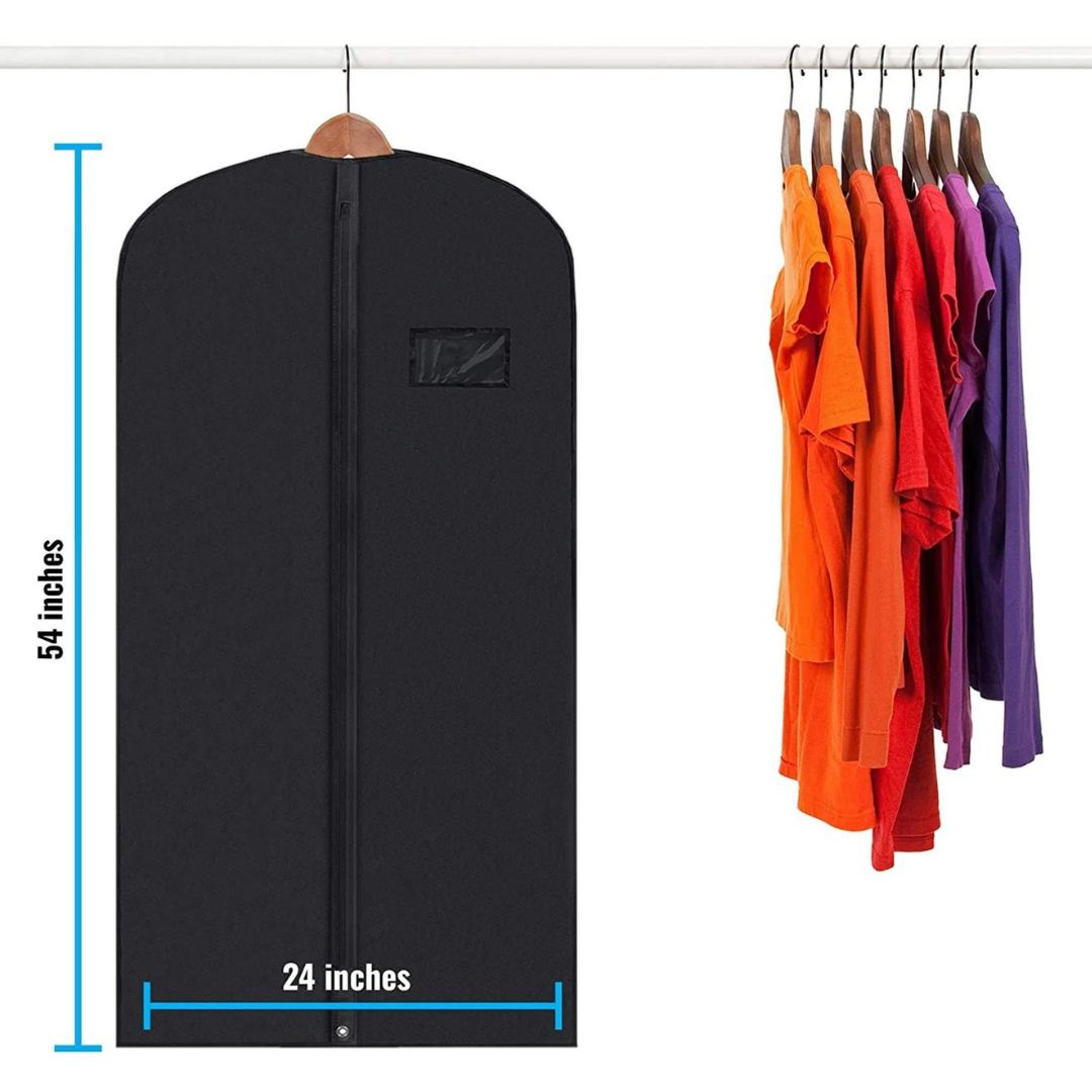 Skanto | 5 Premium Garment Bags - Med Gjennomsiktig Vindu, Vannavvisende - 40"/54" Inches