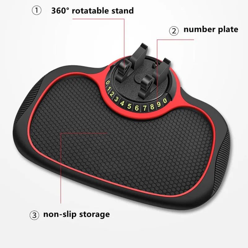 Multifunksjonell Bil Anti-Skli Matte Bil Mobilholder | Skanto