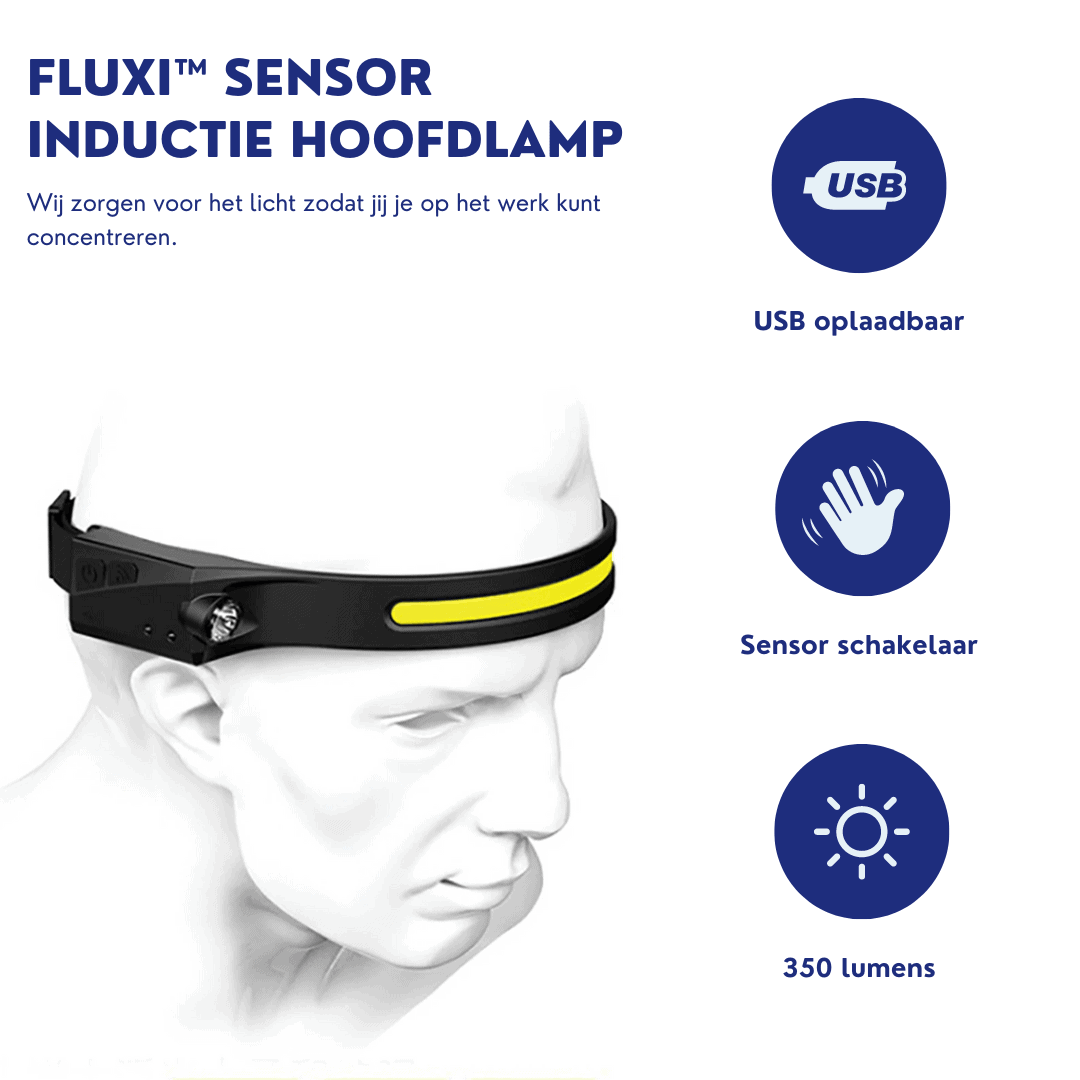 Induksjons hodelykt med sensor (1+1 gratis) Skanto