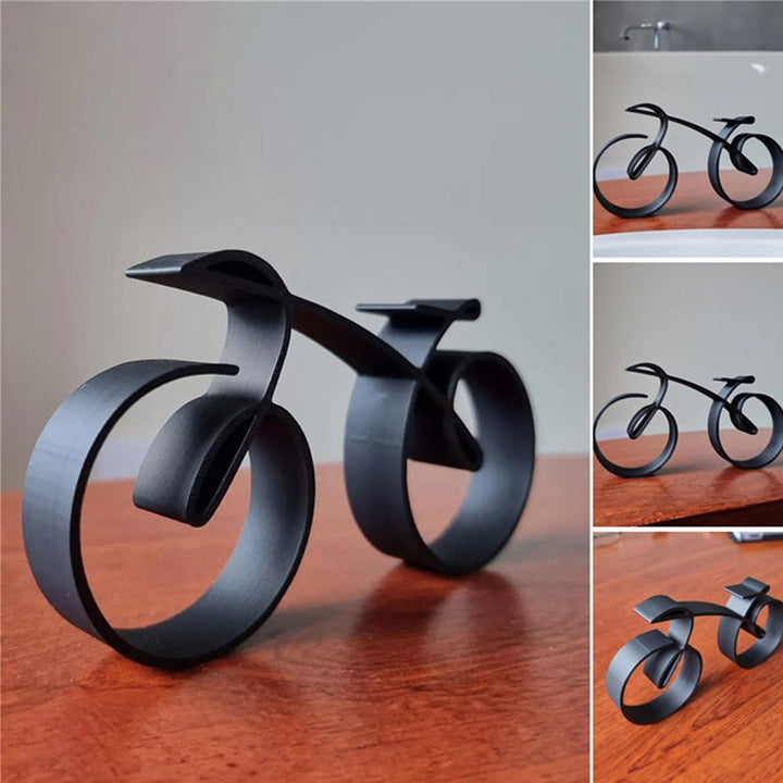 Skanto | Velaro Sykkel Skulptur | Minimalistisk Trådramme Design | Jern Svart | Gaveide for Sykkelentusiaster