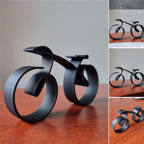Skanto | Velaro Sykkel Skulptur | Minimalistisk Trådramme Design | Jern Svart | Gaveide for Sykkelentusiaster