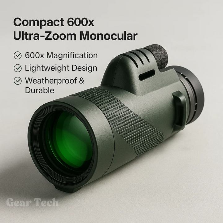 Skanto | Compact 600x Ultra-Zoom Monokular | HD Linse, Lettvekts & Perfekt for Fotturer, Fuglobservasjon, og Sportsbegivenheter