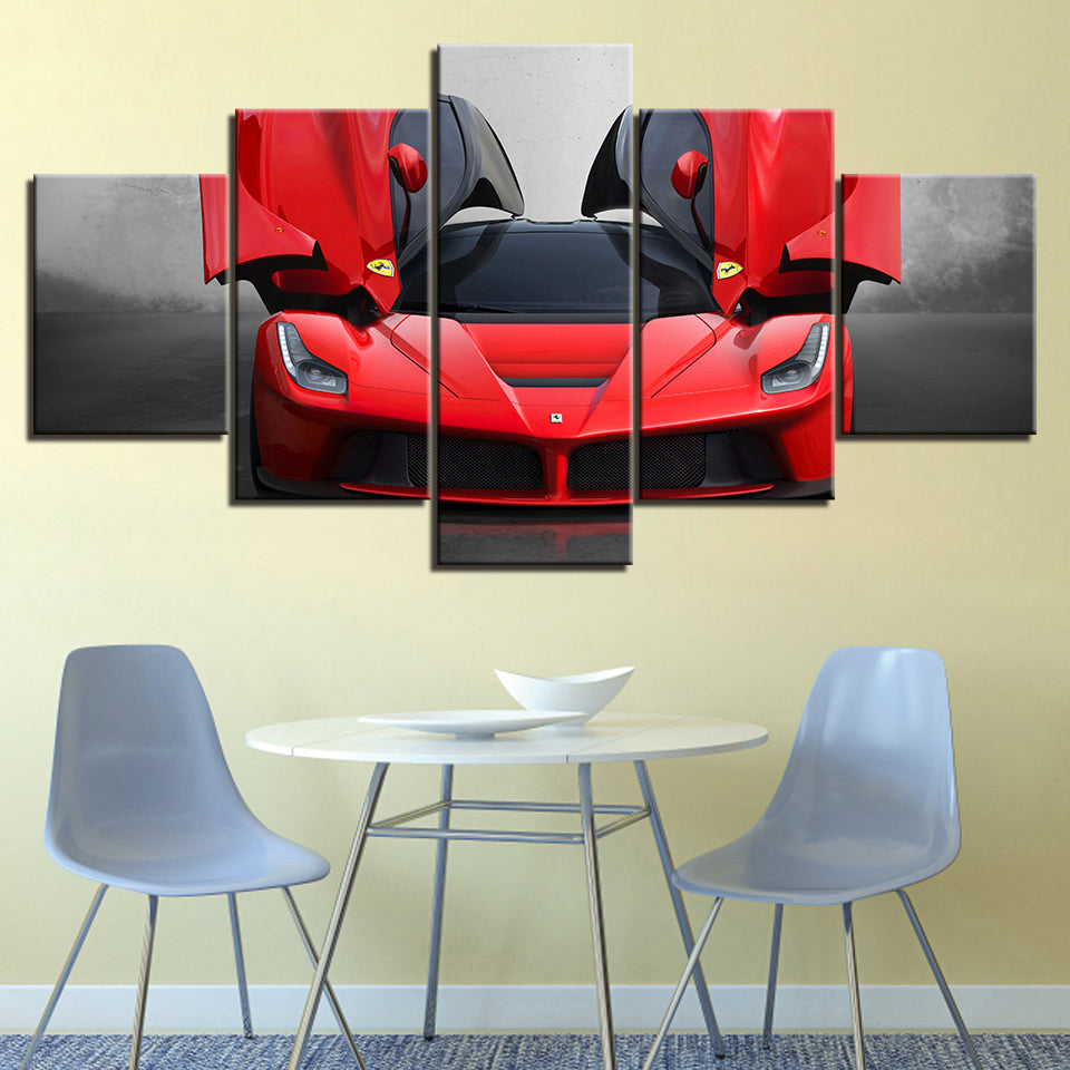 Luksus Ferrari Bil - Lerret Veggkunst Maleri