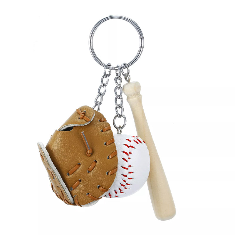 Skanto | Mini Baseballhanske Sett Charm Nøkkelring