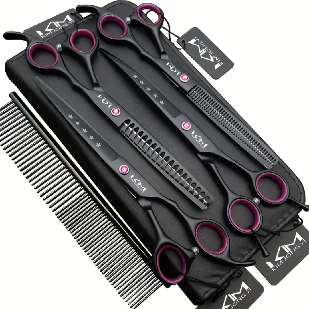 Skanto | TrimPro Pet Grooming Set – Komplett Saks Sett for Presis Pelspleie