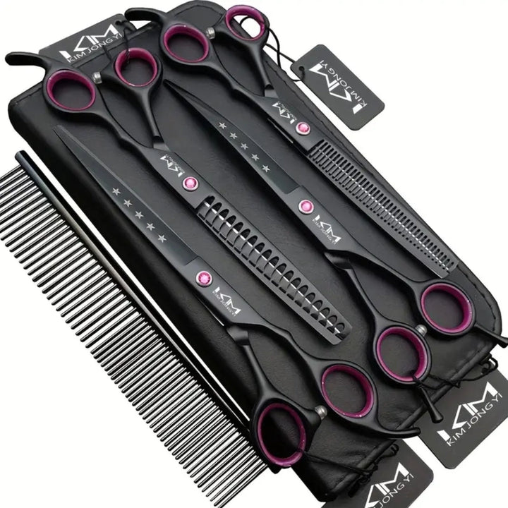 Skanto | TrimPro Pet Grooming Set – Komplett Saks Sett for Presis Pelspleie