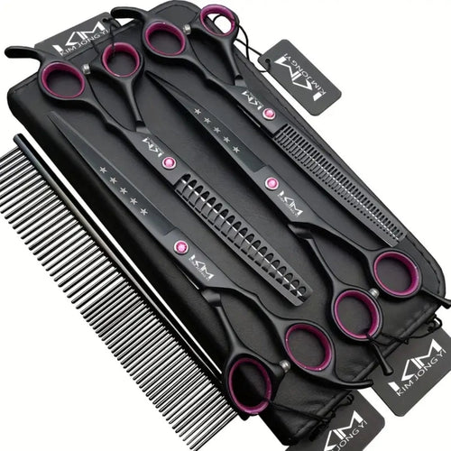 Skanto | TrimPro Pet Grooming Set – Komplett Saks Sett for Presis Pelspleie
