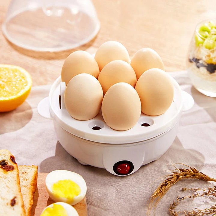 Skanto | Elektrisk eggkoker og damper – Kompakt multifunksjonsenhet for perfekte egg og dampet mat