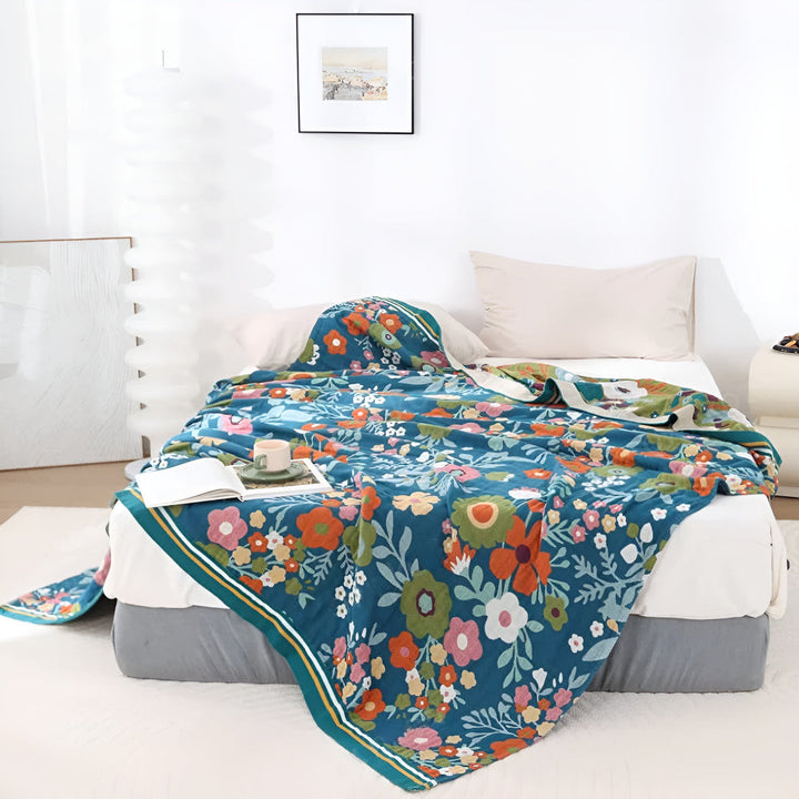 Skanto | Wildflower Botanisk Bliss Bomullspledd