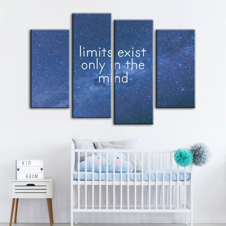 4-delt Galaxy Motivasjon - Lerret Veggkunst Maleri | Skanto