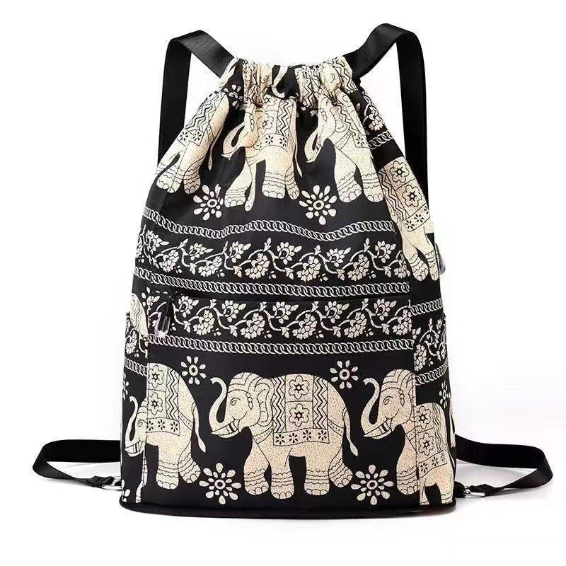 Drawstring skulderveske i etnisk stil | Skanto