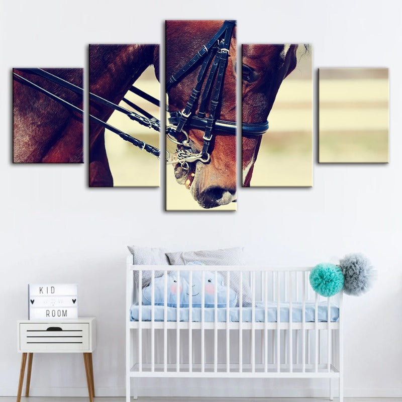 5 Piece Graceful Halter Horse - Canvas Wall Art Painting | Skanto