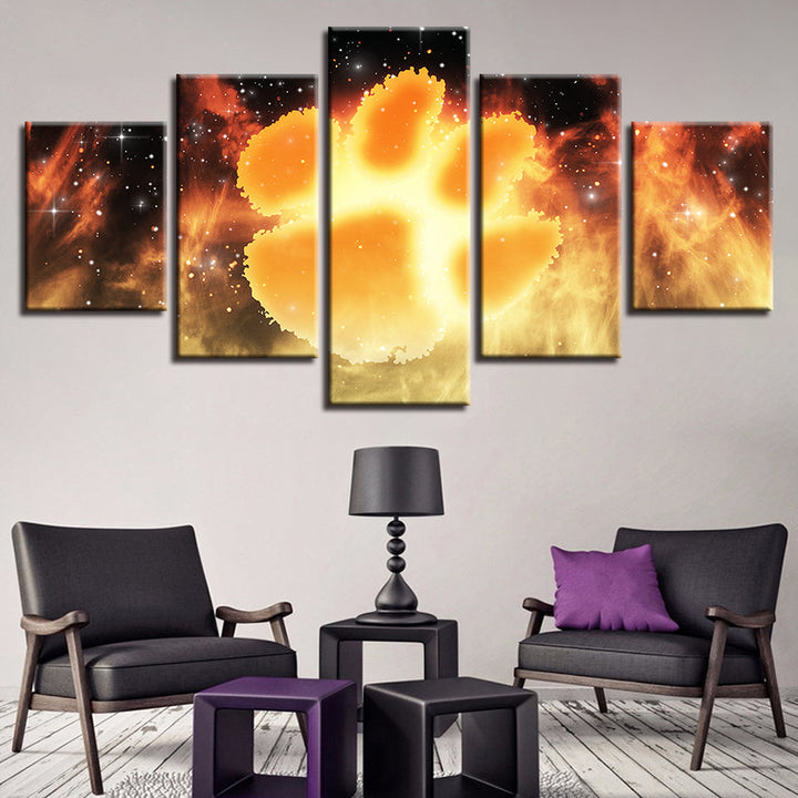Clemson Tigers 5 stk - Canvas Vegg Kunst Maleri | Skanto