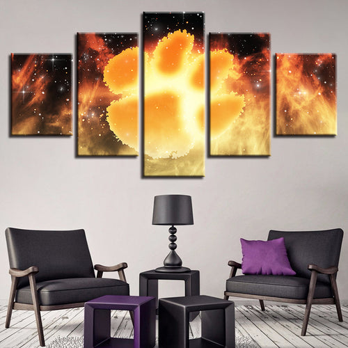 Clemson Tigers 5 stk - Canvas Vegg Kunst Maleri | Skanto