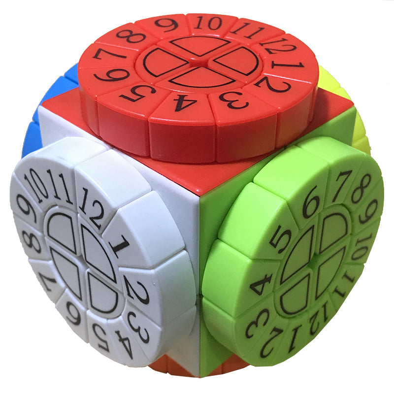 Skanto | Hardest Magic Cube, med 6 fargede overflater og 6 roulettehjul, for barn og voksne