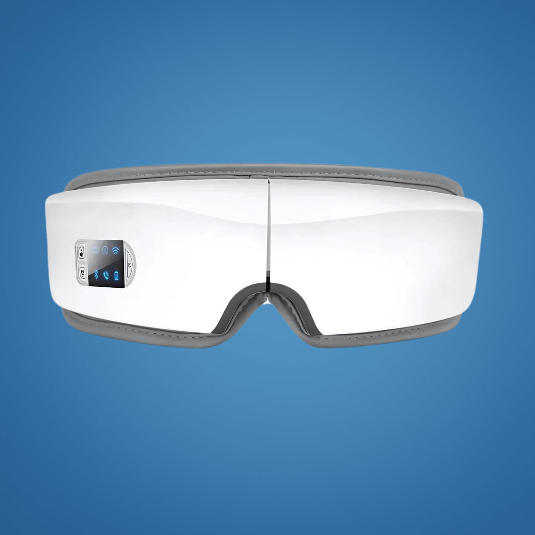 Vistella | 4D Smart Eye Massager - Lufttrykk - Vibrasjon - Varmebehandling for Øyetretthet - Søvnforbedring Skanto