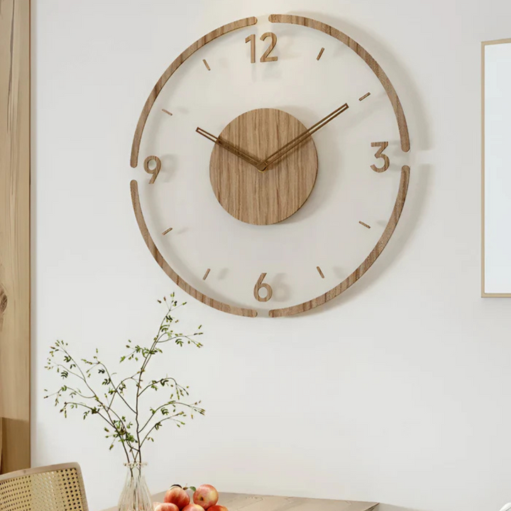 Skanto | Stille veggur Tre Lys – Moderne klokke med akryl design for stue