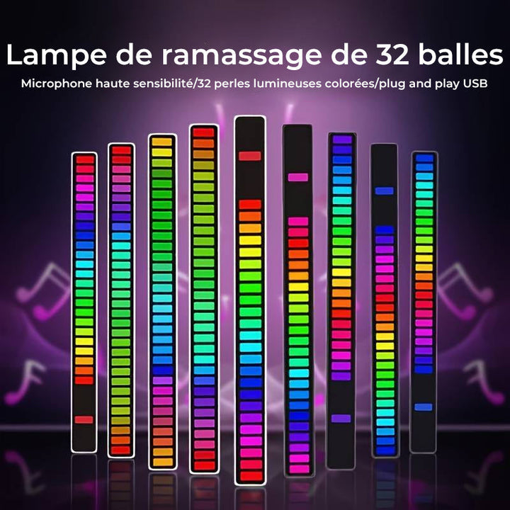 Lydaktivert RGB lyslist trådløs | Skanto