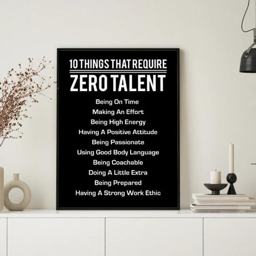10 Ting som Krever Null Talent Plakater Lerret Maling Vegg | Skanto