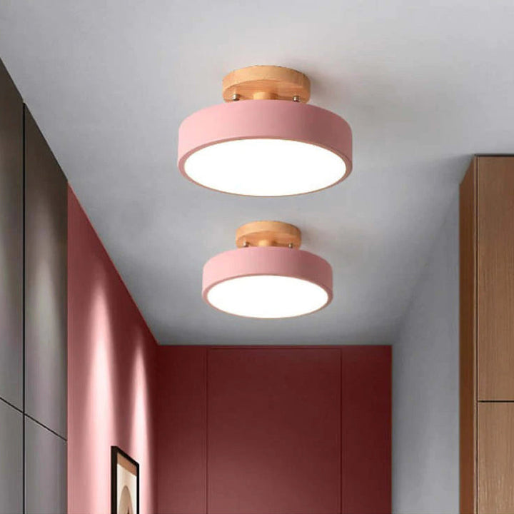 Moderne LED taklampe laget av tre – Quinn taklampe for stue, gang, soverom og spisestue | Skanto