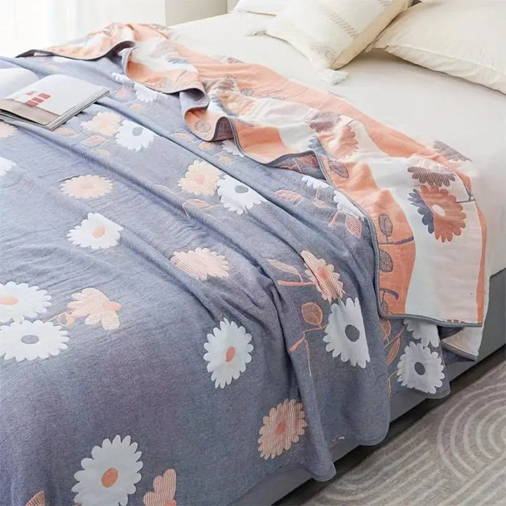 Skanto | Zyphara Reversibel Bomullsblomst Pledd