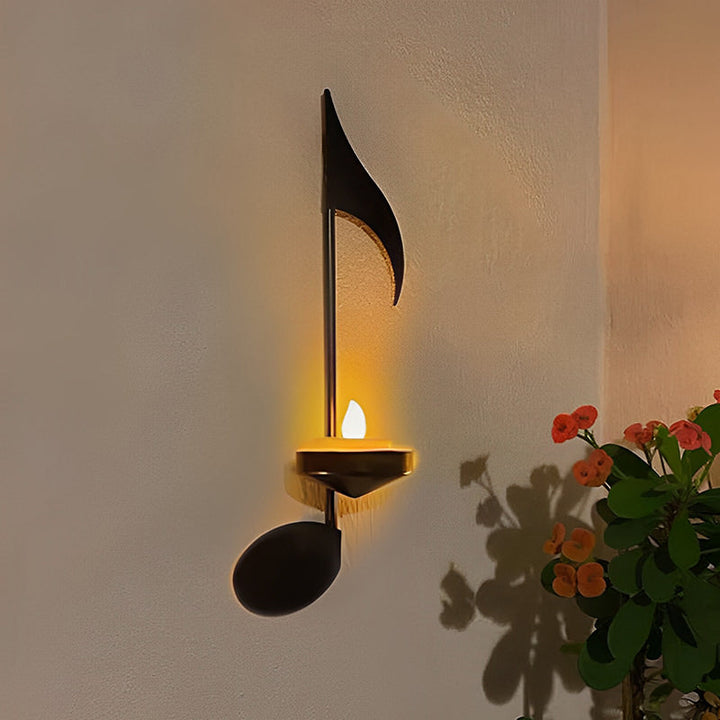 Svart Musikknot Vegglampe Skanto