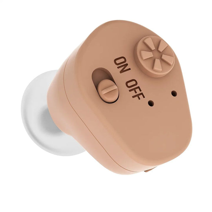 ClearHear | Oppladbar ITE-hørselforsterker – Støyreduksjon – Ergonomisk in-ear-passform – Klarere tale for eldre til daglig bruk Skanto