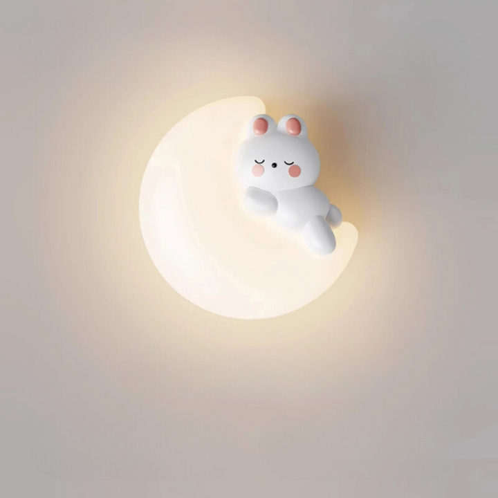 PandaGlow Lampe - Søt LED Vegglampe for Barn Skanto